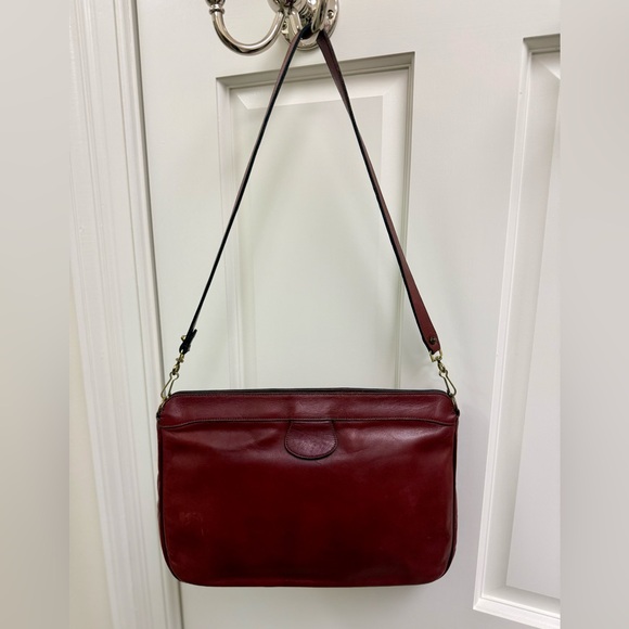 ETIENNE AIGNER Vintage Burgundy Leather Flex-Frame Shoulder Bag/Clurch Purse - Picture 2 of 16